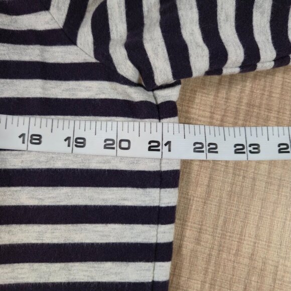 Lands' End Women's Striped Knit Cardigan Size Medium Pockets Preppy Casual - Picture 4 of 6